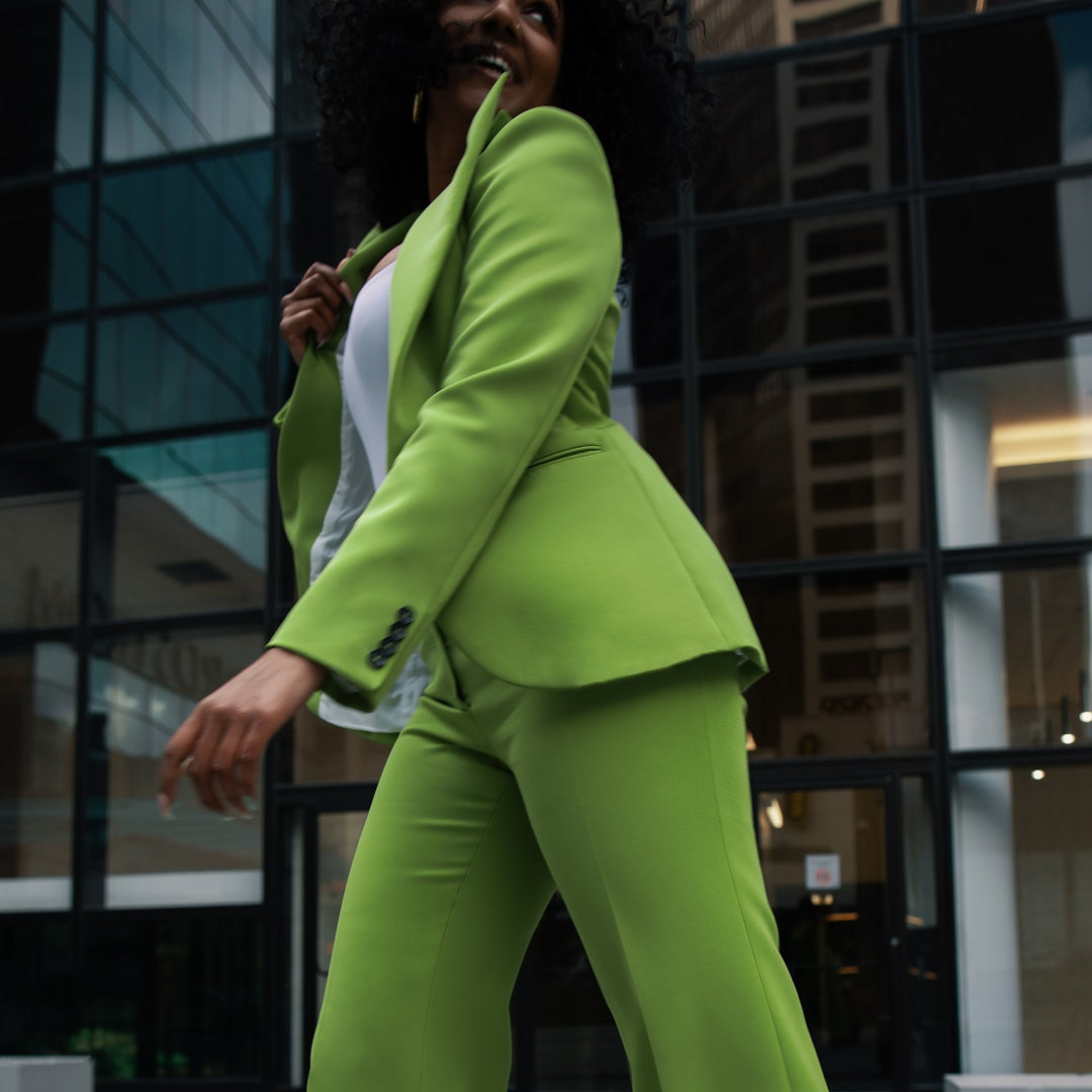 Zehya Blazer Pistachio Green Blazer