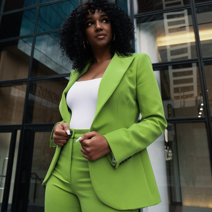 Zehya Blazer Pistachio Green Blazer