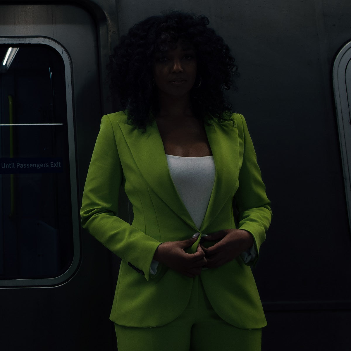 Zehya Blazer Pistachio Green Blazer